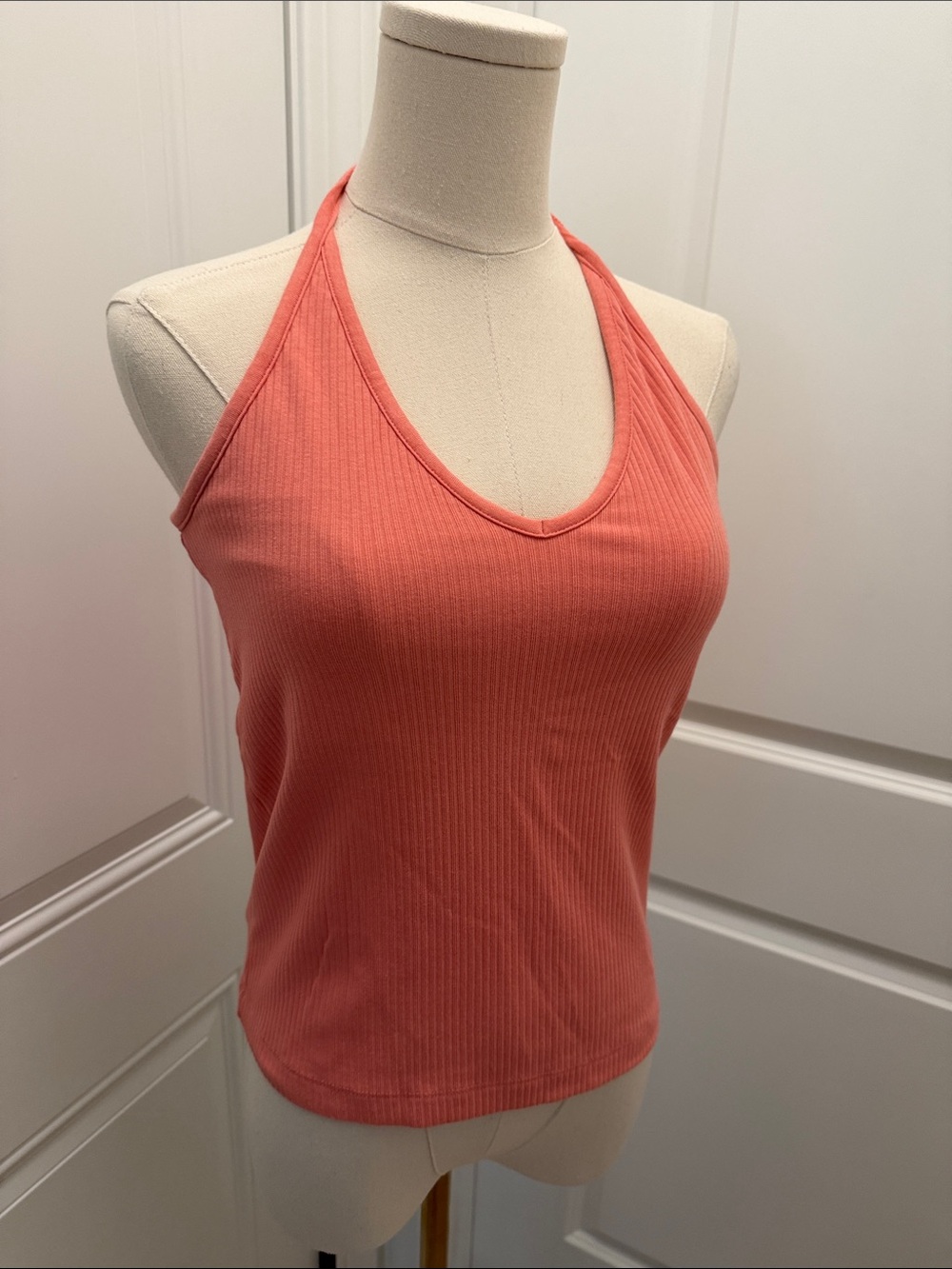 Old Navy Ribbed Halter Tank Top - Coral